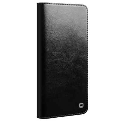 Samsung Galaxy S24+ (SM-S926) „QIALINO“ flip-up black leather case - booklet | Priedai.lt