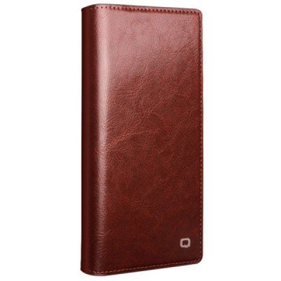 Samsung Galaxy S24 Ultra (SM-S928) „QIALINO“ flip-up brown leather case - booklet | Priedai.lt