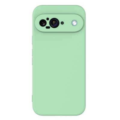Google Pixel 9 Shell hard liquid silicone (TPU) case green - cover | Priedai.lt