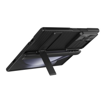 Samsung Galaxy Fold6 5G (SM-F956B) „Nillkin“ CamShield Kickstand black case, back with camera protection | Priedai.lt