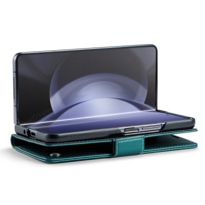 Samsung Galaxy Fold6 5G (SM-F956B) „CaseMe“ Leather solid flip green leather case - booklet | Priedai.lt