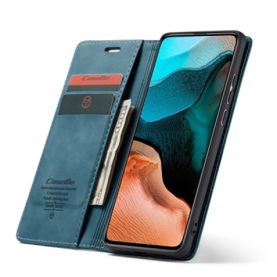 Xiaomi Poco F2 Pro CaseMe Retro Solid Flip Case Book - Green | Priedai.lt