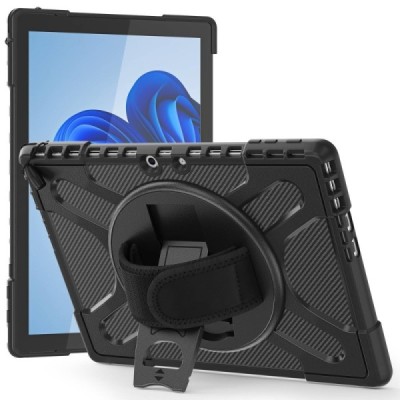 Microsoft Surface Pro 11, 10, 9 reinforced protection (360°) black kickstand case cover | Priedai.lt