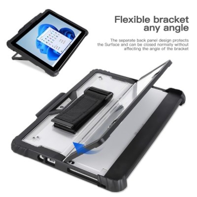 Microsoft Surface Pro 11, 10, 9 reinforced protection Transparent kickstand case cover | Priedai.lt