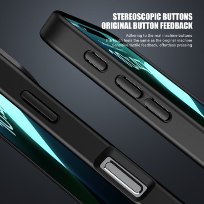 Apple iPhone 16 Pro "IPAKY" Matt silicone clear transparent case with black frame | Priedai.lt