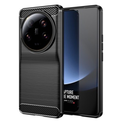 Xiaomi 13 Ultra "Carbon" hard silicone (TPU) black case - cover | Priedai.lt