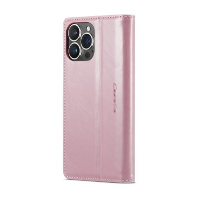 Apple iPhone 16 Pro CaseMe Leather Solid Flip Case Book - Pink | Priedai.lt