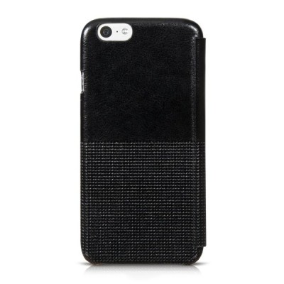 Prabangus „HOCO“ Crystal Fashion serijos odinis vertikaliai atverčiamas juodas Apple iPhone 6 (6s) dėklas / Priedai.lt