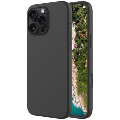 Apple iPhone 16 Pro "Shell" hard liquid silicone (TPU) case black - cover | Priedai.lt