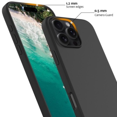Apple iPhone 16 Pro "Shell" MagSafe Hard Silicone TPU Black Case Cover - Back | Priedai.lt