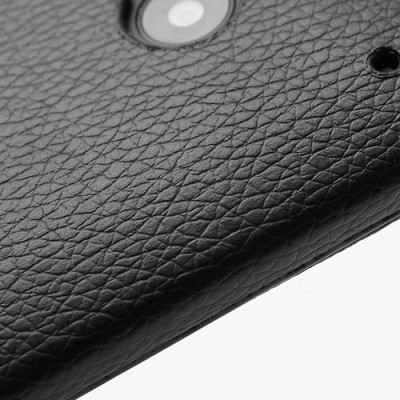 Atverčiamas odinis HTC One M7 juodas dėklas (Dėkliukas) / Priedai.lt