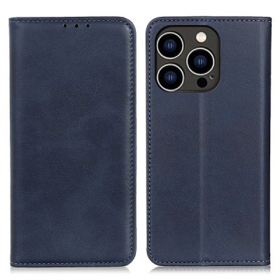 Apple iPhone 16 Pro Max "Split" blue leather flip case - book | Priedai.lt