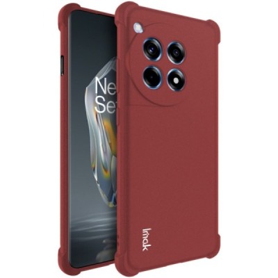 OnePlus 12R 5G (Ace 3) "Imak" reinforced protection hard silicone TPU burgundy case - back | Priedai.lt