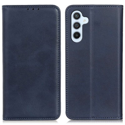 Samsung Galaxy S24 FE "Split" blue leather flip case - book | Priedai.lt