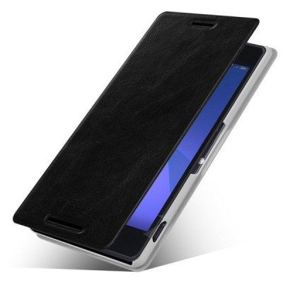 „Mofi“ Rui serijos Sony Xperia Z3 juodas odinis atverčiamas dėklas / Priedai.lt