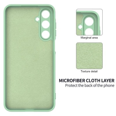 Samsung Galaxy A16 "Shell" hard liquid silicone (TPU) case green - cover | Priedai.lt