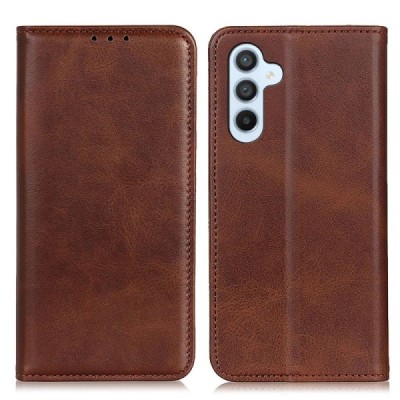 Samsung Galaxy A16 "Split" brown leather flip case - book | Priedai.lt