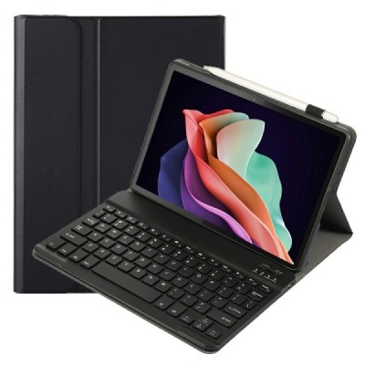 Lenovo Tab P11 11.5" Gen 2 atverčiamas juodas odinis dėklas su bluetooth belaide klaviatūra | Priedai.lt