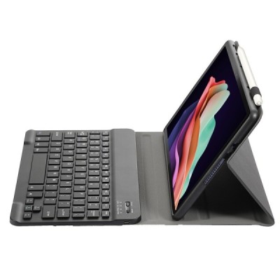 Lenovo Tab P11 11.5" Gen 2 atverčiamas juodas odinis dėklas su bluetooth belaide klaviatūra | Priedai.lt