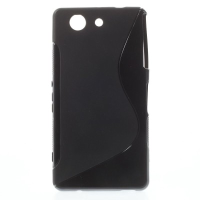Sony Xperia Z3 Compact kieto silikono TPU juodas dėklas - nugarėlė / Priedai.lt