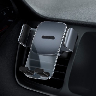 „Baseus“ Easy Control Clamp Set juodas automobilinis laikiklis (į groteles / ant panelės) | Priedai.lt