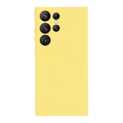 Samsung Galaxy S23 Ultra (SM-S918) Shell kieto silikono (TPU) dėklas geltonas - nugarėlė | Priedai.lt