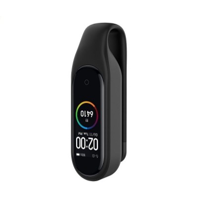 Išmaniojo laikrodžio kieto silikono (TPU) dėklas laikiklis - juodas Mi Band 4  (Mi Band 3) | Priedai.lt