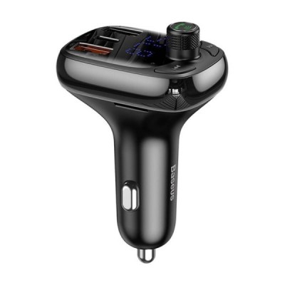 „Baseus“ S-13 automobilinis FM moduliatorius / įkroviklis - juodas (36W) | Priedai.LT