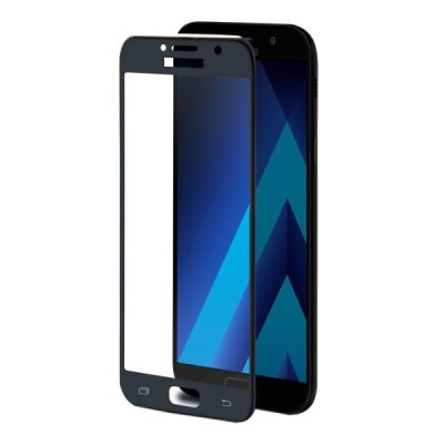Samsung Galaxy A5 2017 (A520) „Calans“ 9H Tempered Glass sustiprintos apsaugos juodas pilnai dengiantis apsauginis ekrano stikla