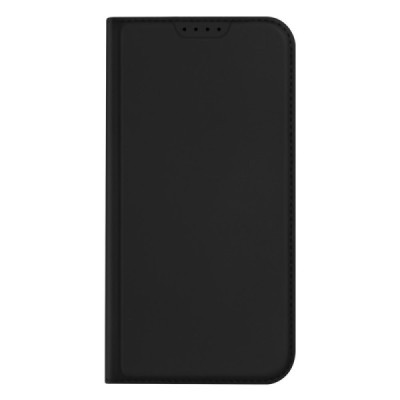 „Dux Ducis“ Skin serijos Apple iPhone 15 Plus juodas odinis atverčiamas dėklas | Priedai.lt