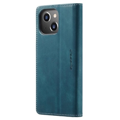 Apple iPhone 15 Plus CaseMe Retro solidus atverčiamas žalias odinis dėklas - knygutė | Priedai.lt