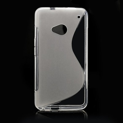 Silikoninis HTC One M7 skaidrus dėklas (Dėkliukas) / Priedai.lt