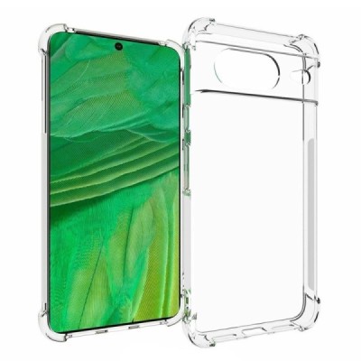 Sustiprintos apsaugos Google Pixel 8 skaidrus kieto silikono (TPU) dėklas | Priedai.lt