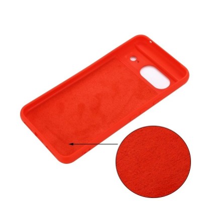 Google Pixel 8 Shell kieto silikono (TPU) dėklas raudonas - nugarėlė | Priedai.lt