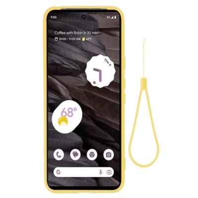 Google Pixel 8 Shell kieto silikono (TPU) dėklas geltonas - nugarėlė | Priedai.lt