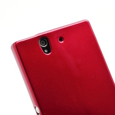 Sony Xperia Z Mercury raudonas kieto silikono tpu dėklas - nugarėlė / Priedai.lt