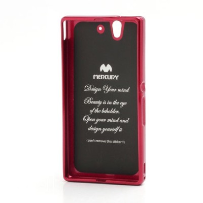 Sony Xperia Z Mercury raudonas kieto silikono tpu dėklas - nugarėlė / Priedai.lt