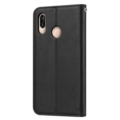 Prabangus „Comma“ odinis atverčiamas juodas Huawei P smart 2019 (Honor 10 Lite) dėklas | Priedai.lt