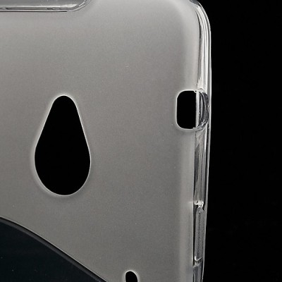 Silikoninis HTC One M7 skaidrus dėklas (Dėkliukas) / Priedai.lt