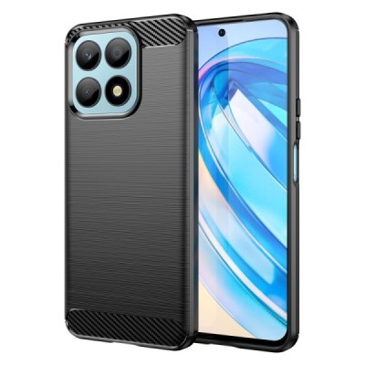 Huawei Honor X8a „Carbon“ kieto silikono TPU juodas dėklas - nugarėlė | Priedai.lt