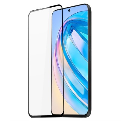 Huawei Honor X8a „Dux Ducis“ 9H Tempered Glass sustiprintos apsaugos juodas pilnai dengiantis apsauginis ekrano stiklas 2.5D | P