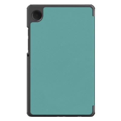 Samsung Galaxy Tab A11 / A9 flip green leather case (foldable) | Priedai.lt