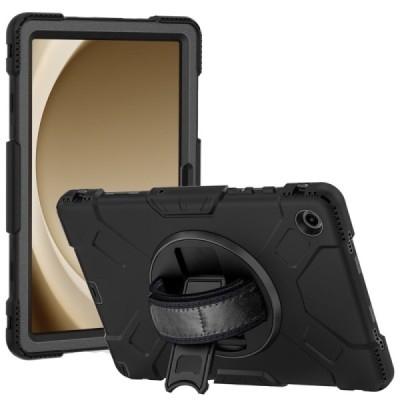 Samsung Galaxy Tab A9+ reinforced protection (360°) black case - back | Priedai.lt