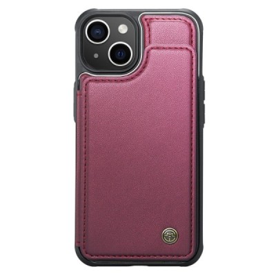 Apple iPhone 15 „CaseMe“ Wallet bordo dėklas - nugarėlė | Priedai.lt