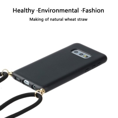 Samsung Galaxy S10e (G970) Strap kieto silikono TPU juodas dėklas - nugarėlė | Priedai.lt