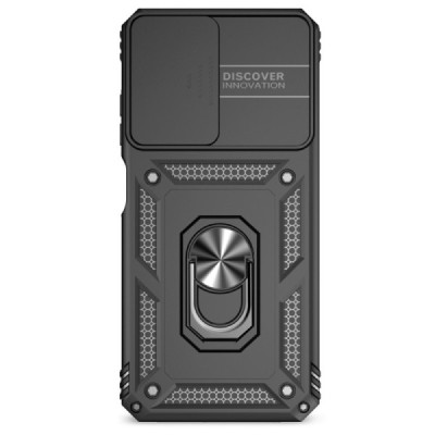 Sustiprintos apsaugos „Kickstand“ Samsung Galaxy A05s (SM-A057F) juodas kieto silikono (TPU) ir plastiko dėklas | Priedai.lt