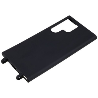 Samsung Galaxy S24 Ultra (SM-S928) Strap kieto silikono TPU juodas dėklas - nugarėlė | Priedai.lt
