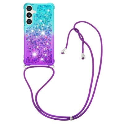 Samsung Galaxy S24+ (SM-S926) „Strap“ Shine kieto silikono TPU mėlynas violetinis dėklas - nugarėlė | Priedai.lt