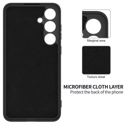 Samsung Galaxy S24 (SM-S921) Shell kieto silikono (TPU) dėklas juodas - nugarėlė | Priedai.lt