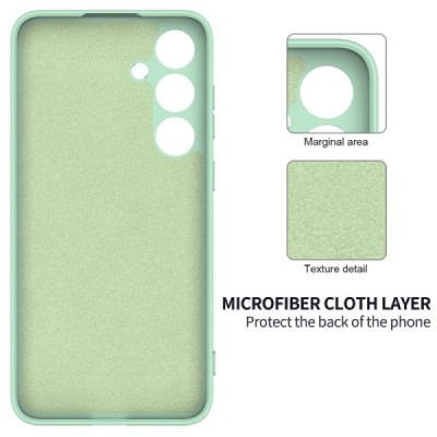 Samsung Galaxy S24 (SM-S921) Shell kieto silikono (TPU) dėklas žalias - nugarėlė | Priedai.lt